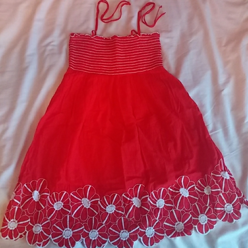 4/$25!!! Red flowered tank top